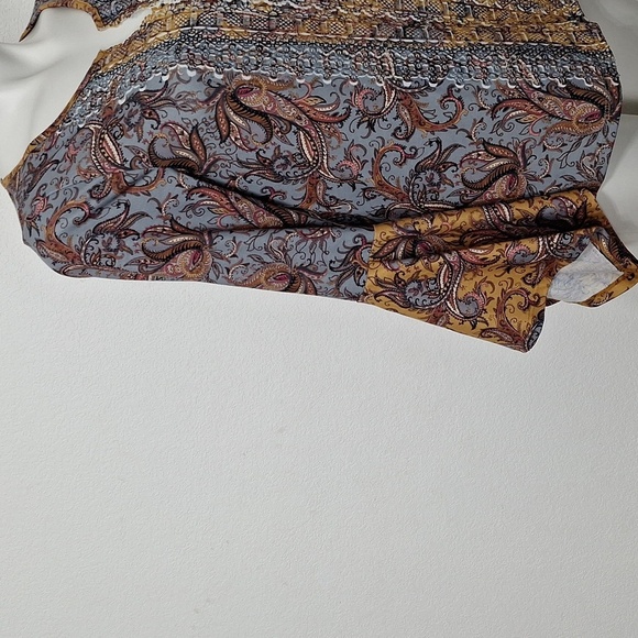 One World Fairycore Whimsigoth Y2K Bell Sleeve Multicolor Blouse Size S - Picture 6 of 15